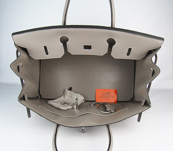 Replica Hermes Birkin 40CM Togo Bag Grey 6099 Online - Click Image to Close